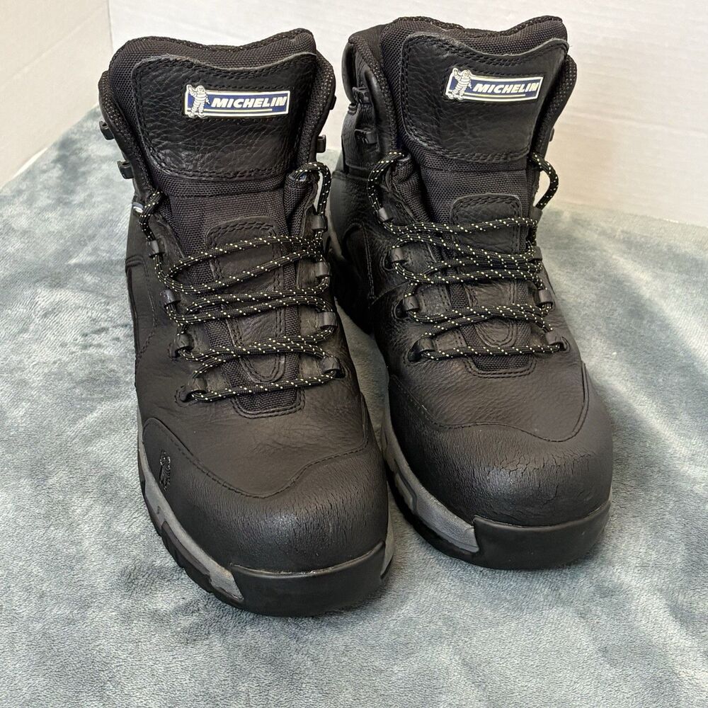 MICHELIN Hydroedge Steel Toe Waterproof Work Boots Size 11M Leather
